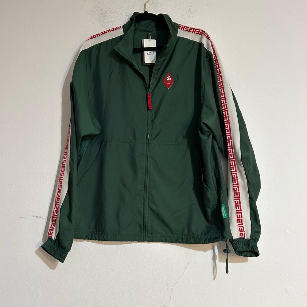 Nike Giannis Greek Freak Green Track Jacket Size Medium